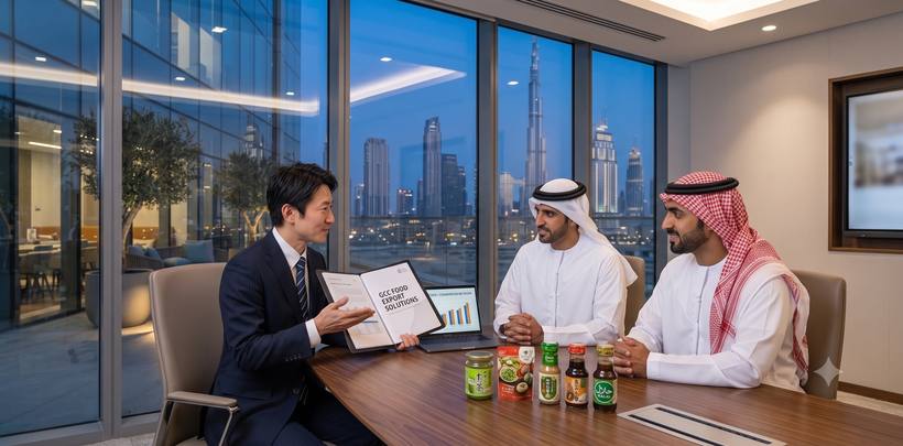 ドバイでの現地バイヤーとの商談風景